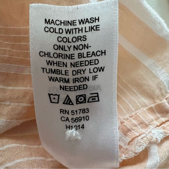 Maurices Peach Striped Tie Front Button Down Shirt size XL - Picture 7 of 7